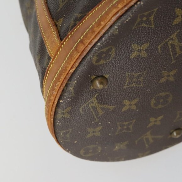 Authentic LOUIS VUITTON Monogram Bucket GM Shoulder Bag M42236 LV - Picture 8 of 16